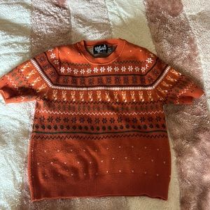 Fair Isle Cropped Sweater
